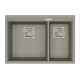 Кам'яна кухонна мийка Aquasanita Delicia SQD150W Argent 220 Теплий бетон, під стільницю