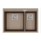 Каменная кухонная мойка Aquasanita Delicia SQD150W Warm Mocha 114 Коричневый, под столешницу