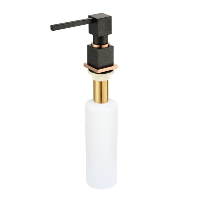 Дозатор для жидкого моющего средства Aquasanita DTQ Black Metallic Copper 601C Черный/медь