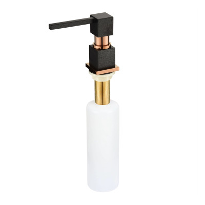 Дозатор для жидкого моющего средства Aquasanita DTQ Black Metallic Copper 601CC Черный/медь