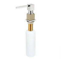 Дозатор для рідкого миючого засобу Aquasanita DTQ Silica Chrome 111CR Бежевий хром