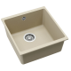Каменная кухонная мойка Aquasanita Forma SQF 102W Silica 111 Слоновая кость, под столешницу
