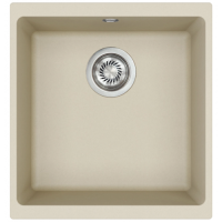 Каменная кухонная мойка Aquasanita Forma SQF 102W Silica 111 Бежевый, под столешницу