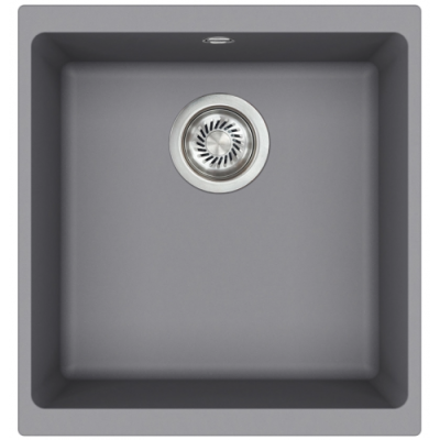 Каменная кухонная мойка Aquasanita Forma SQF 102W ALUMETALLIC 202 Серый, под столешницу