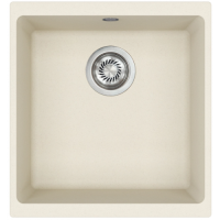 Каменная кухонная мойка Aquasanita Forma SQF 102W BLANCHED ALMOND 113 Миндаль, под столешницу