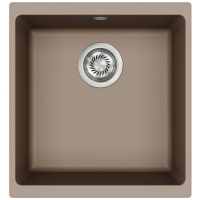 Каменная кухонная мойка Aquasanita Forma SQF 102W MOCHA WARM 114 Коричневый, под столешницу