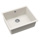 Каменная кухонная мойка Aquasanita Forma SQF 103W ALBA 710 Белая, под столешницу