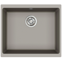 Каменная кухонная мойка Aquasanita Forma SQF 103W ARGENT 220 Теплый бетон, под столешницу