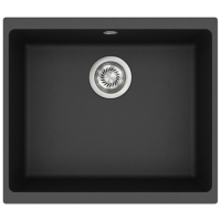 Кам'яна кухонна мийка Aquasanita Forma SQF 103W BLACK METALLIC 601 Чорний металік, під стільницю