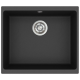 Каменная кухонная мойка Aquasanita Forma SQF 103W BLACK METALLIC 601 Черный, под столешницу