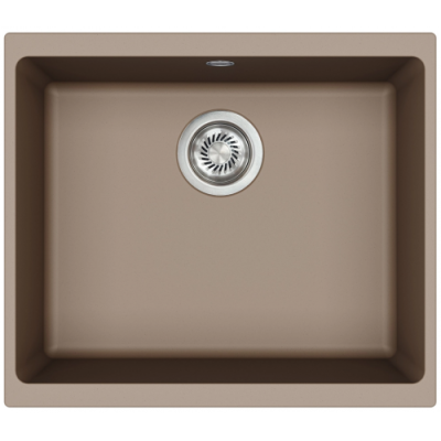 Каменная кухонная мойка Aquasanita Forma SQF 103W MOCHA WARM 114 Коричневый, под столешницу
