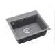 Каменная кухонная мойка Aquasanita Kopa SQK100 Alumetallic 202 Серый металлик