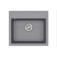 Каменная кухонная мойка Aquasanita Kopa SQK100 Alumetallic 202 Серый металлик