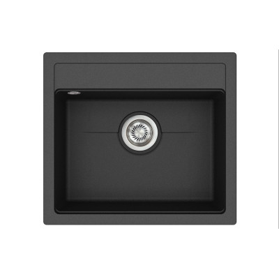 Каменная кухонная мойка Aquasanita Kopa SQK100 Black metallic 601 Черный металлик