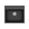 Каменная кухонная мойка Aquasanita Kopa SQK100 Black metallic 601 Черный металлик