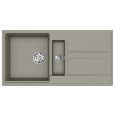 Каменная кухонная мойка Aquasanita Kopa SQK151 Argent 220 Теплый бетон