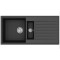 Каменная кухонная мойка Aquasanita Kopa SQK151 Black metallic 601 Черный металлик