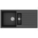 Каменная кухонная мойка Aquasanita Kopa SQK151 Black metallic 601 Черный металлик