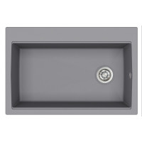 Каменная кухонная мойка Aquasanita Largus TQL100W Alumetallic 202 Серый металлик