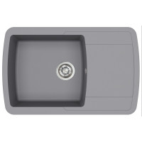 Каменная кухонная мойка Aquasanita Lira SQL101AW Alumetallic 202 Серый металлик
