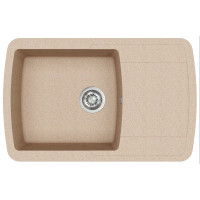 Каменная кухонная мойка Aquasanita Lira SQL101AW Beige 110 Бежевый