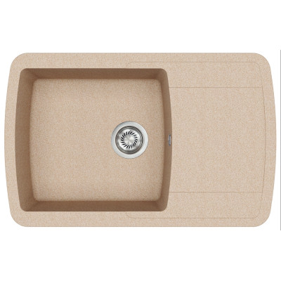 Каменная кухонная мойка Aquasanita Lira SQL101AW Beige 110 Бежевый