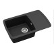 Кам'яна кухонна мийка Aquasanita Lira SQL101AW Black Metallic 601 Чорний металік