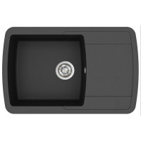 Кам'яна кухонна мийка Aquasanita Lira SQL101AW Black Metallic 601 Чорний металік