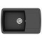 Кам'яна кухонна мийка Aquasanita Lira SQL101AW Black Metallic 601 Чорний металік