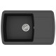 Кам'яна кухонна мийка Aquasanita Lira SQL101AW Black Metallic 601 Чорний металік