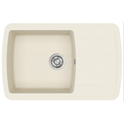 Каменная кухонная мойка Aquasanita Lira SQL101AW Blanched almond 113 Миндаль