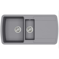 Каменная кухонная мойка Aquasanita Lira SQL151AW Alumetallic 202 Светлый металлик