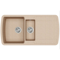 Каменная кухонная мойка Aquasanita Lira SQL151AW Beige 110 Бежевый