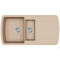 Кам'яна кухонна мийка Aquasanita Lira SQL151AW Beige 110 Бежевий