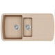 Кам'яна кухонна мийка Aquasanita Lira SQL151AW Beige 110 Бежевий