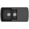 Кам'яна кухонна мийка Aquasanita Lira SQL151AW Black Metallic 601 Чорний металік