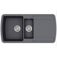 Кам'яна кухонна мийка Aquasanita Lira SQL151AW Graphite 222 Графіт