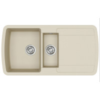 Каменная кухонная мойка Aquasanita Lira SQL151AW Silica 111 Бежевый
