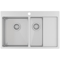 Кухонная мойка с нержавеющей стали Aquasanita Luna LUN151N-L Нержавеющая сталь