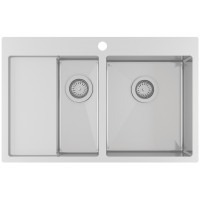 Кухонная мойка с нержавеющей стали Aquasanita Luna LUN151N-R Нержавеющая сталь