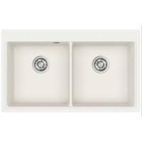 Каменная кухонная мойка Aquasanita Magma SQM200 W Alba 710 Белый