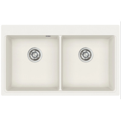 Кам'яна кухонна мийка Aquasanita Magma SQM200 W Alba 710 Білий