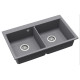 Кам'яна кухонна мийка Aquasanita Magma SQM200 W Alumetallic 202 Сірий металік