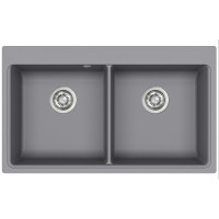 Каменная кухонная мойка Aquasanita Magma SQM200 W Alumetallic 202 Серий металлик