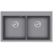 Кам'яна кухонна мийка Aquasanita Magma SQM200 W Alumetallic 202 Сірий металік