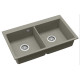 Кам'яна кухонна мийка Aquasanita Magma SQM200 W Argent 220 Теплий бетон