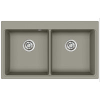 Каменная кухонная мойка Aquasanita Magma SQM200 W Argent 220 Теплый бетон