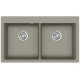 Кам'яна кухонна мийка Aquasanita Magma SQM200 W Argent 220 Теплий бетон