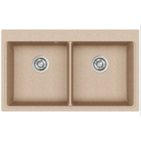 Каменная кухонная мойка Aquasanita Magma SQM200 W Beige 110 Бежевый