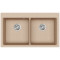 Кам'яна кухонна мийка Aquasanita Magma SQM200 W Beige 110 Бежевий